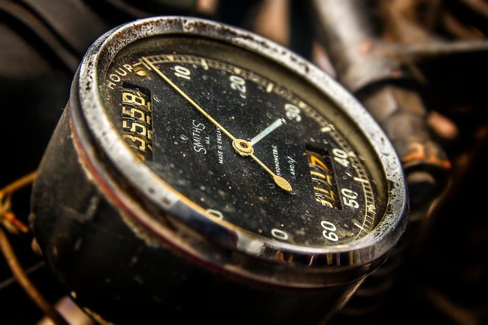A stopwatch on a desk, illustrating the 2-minute productivity rule