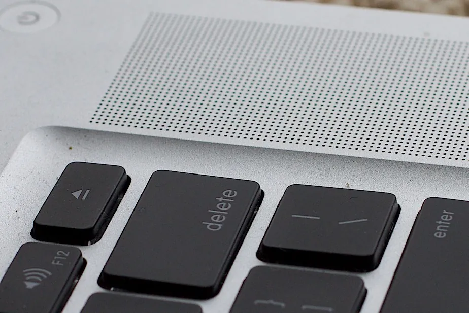 Close-up of a laptop keyboard
